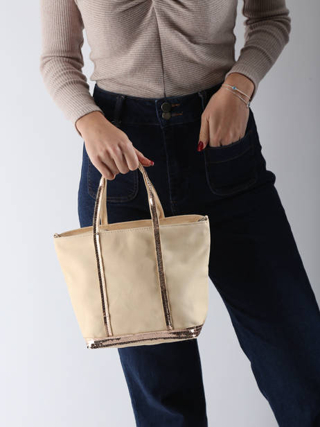 Handtas Le Cabas Pailletten Vanessa bruno Beige cabas 1V40435 ander zicht 1